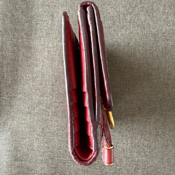 Chloe Marcie Square Red Leather Wallet - Picture 3 of 8